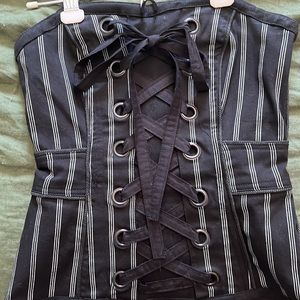 Black and White Corset